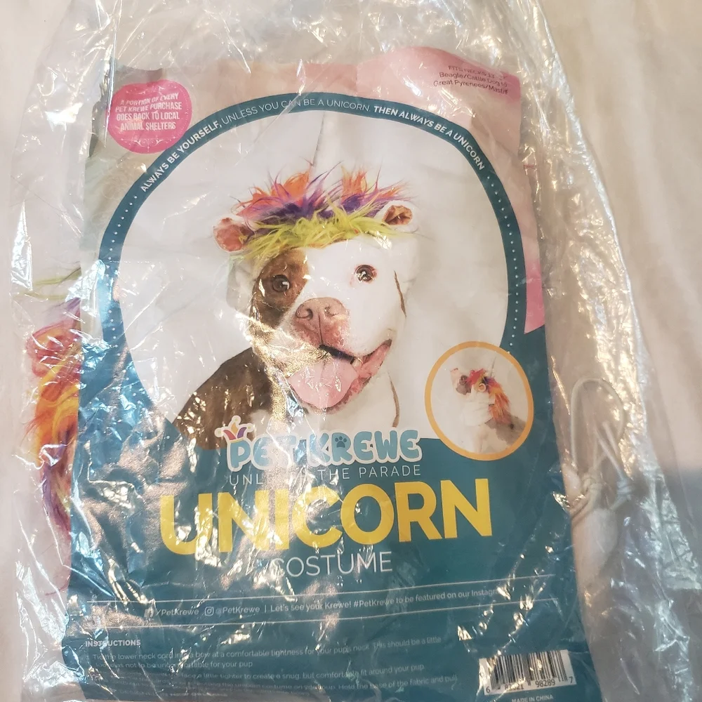 NWT Pet Krewe Dog Unicorn Costume
